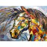 Quadro Pintura Tela cavalo multi-cor Sala de Estar 5517: 140cm (A) x 140cm (L) - 4