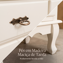 Ver imagem 5 de Mesa Escrivaninha 10 Gavetas Clássica Pés Luiz Xv Sala Quarto Ecomem Todo Branco
