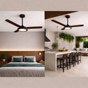 Ver imagem 3 de Ventilador de Teto Natuvent Vitta Led 3 Pás Madeira Mdf Imbuia