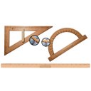 Ver imagem 1 de Kit Geométrico do Professor Mdf Com Régua 1M, Esquadro 30/60, Transferidor SB KIT COMPLETO COMP QDO 
