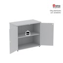 Ver imagem 6 de Armário Baixo para Escritório P25 com 2 Portas Cinza