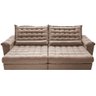 Sofá Retrátil e Reclinável 2,75m Molas Ensacadas Cama inBox Big Space com Bordado 3D Velusoft - 5