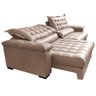 Sofá Retrátil e Reclinável 2,75m Molas Ensacadas Cama inBox Big Space com Bordado 3D Velusoft - 7