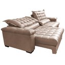 Ver imagem 7 de Sofá Retrátil e Reclinável 2,75m Molas Ensacadas Cama inBox Big Space com Bordado 3D Velusoft