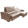 Sofá Retrátil e Reclinável 2,75m Molas Ensacadas Cama inBox Big Space com Bordado 3D Velusoft - 8