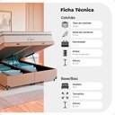 Ver imagem 5 de Cama Box Baú Queen Bege + Colchão Paris Molas Branco Suede Bege/branco