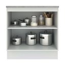 Ver imagem 4 de Balcão Armário de Cozinha 80 cm 2 Portas Branco/Preto Agata Madesa