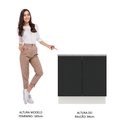 Ver imagem 6 de Balcão Armário de Cozinha 80 cm 2 Portas Branco/Preto Agata Madesa