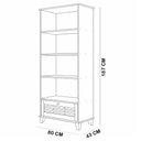Ver imagem 6 de Estante Livreiro para Sala de Estar Home Office 1 Porta 80cm Aton S05 Ipê - Lyam Decor