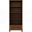 Ver imagem 7 de Estante Livreiro para Sala de Estar Home Office 1 Porta 80cm Aton S05 Ipê - Lyam Decor