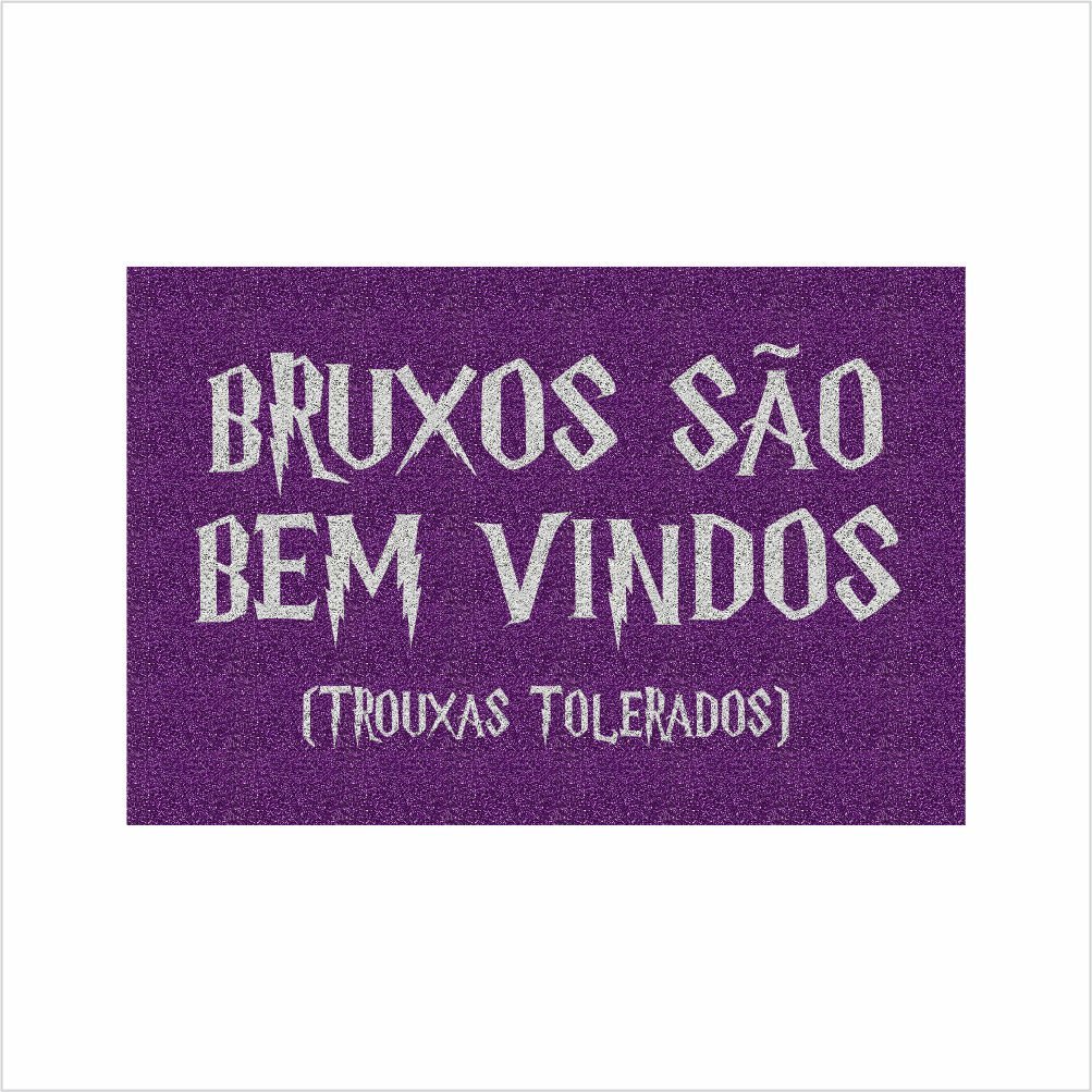 TAPETE BRUXOS SÃO BEM VINDOS - COR ROXO - 2