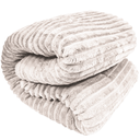 Ver imagem 2 de Cobertor Casal Manta Canelada Super Soft 1,80m X 2,0m Marfim