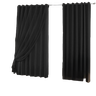 Cortina Blackout com voil 3,00x2,30 Para Trilho Suíço:Preto - 1