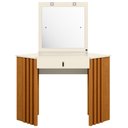 Ver imagem 1 de Penteadeira Camarim de Canto com Espelho 1 Gaveta Glitter Cinamomo Off White Albatroz