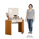 Ver imagem 4 de Penteadeira Camarim de Canto com Espelho 1 Gaveta Glitter Cinamomo Off White Albatroz