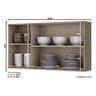 Armário Aéreo Évelin 3 Portas 120 Cm Duna Cristal – Henn - 2