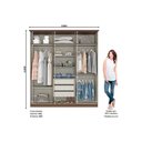 Ver imagem 5 de Guarda Roupa 6 Portas (2 C- Espelho) e 3 Gavetas Cover Off White-nature - Henn