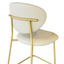 Ver imagem 3 de Banqueta Alta em Aço Carbono com Pintura Automotiva Dourado – Lívia Exclusiva Courino Durango Palha