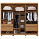 Ver imagem 3 de Guarda Roupa San Remo 6 Portas 6 Gavetas 9 Prateleiras Cinamomo Off