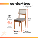 Ver imagem 5 de Conjunto Sala de Jantar Mesa Miami 1,20m 4 Cadeiras Santiago Dobuê