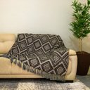 Ver imagem 2 de Xale Manta Para Sofá E Poltrona Luxo 2 Lugares Estampada Agra Marrom