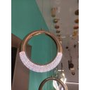 Ver imagem 1 de Pendente Aro Rose Gold Detalhe Acrílico 20cm Led 5W 3000K Bivolt PARIS LUZ