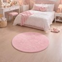 Ver imagem 1 de Tapete Redondo Infantil Rosa Bebê Antiderrapante Milano Soft:1.00m