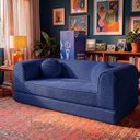 Ver imagem 1 de Sofá Cama Cotton 1,50m Xpand Tech Tecido Velourê Azul Cama Inbox