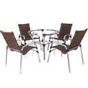 Ver imagem 3 de Kit 4 Cadeiras e Mesa 2 Espreguiçadeiras 1 Chaise Alumínio Trama