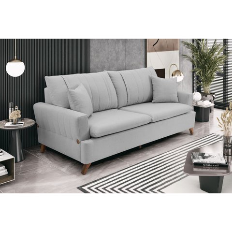 Sofá 2 Lugares Poliester Cinza Eras 2 Lugares