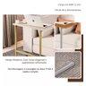 Mesa de Apoio para Notebook Auxiliar Home Office Mdp/ferro:bronze/offwhite - 4