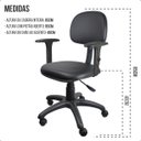Ver imagem 2 de Cadeira Secretária Giratória Escritório Ergonômica com Braço