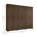 Ver imagem 2 de Guarda Roupa Casal Sirius 6 Portas 4 Gavetas MDF MDP Freijó RV Móveis