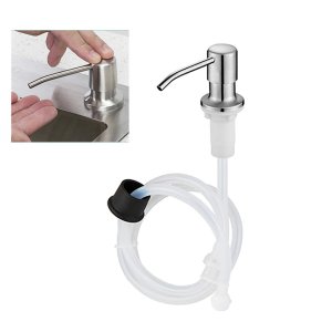 Dispenser Sabao Liquido Detergente Mangueira Pia Cuba Cozinha Banheiro Multiuso Bico Dosador Embutir