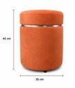 Ver imagem 2 de Puff Superior com Cinta Prata Terracota Veludo - Let Móveis