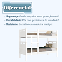 Ver imagem 7 de Beliche Adulto ou Infantil com 02 Colchões D33 Reforçada com Escada Lateral Segura e Grades em Toda