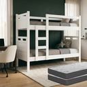 Ver imagem 1 de Beliche Adulto ou Infantil com 02 Colchões D33 Reforçada com Escada Lateral Segura e Grades em Toda