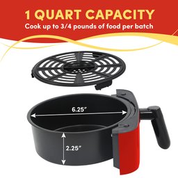 Elite Gourmet Eaf-3218r Air Fryer Elétrica 1.1qt Vermelha - 4