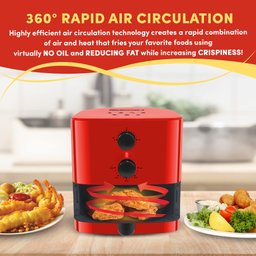 Elite Gourmet Eaf-3218r Air Fryer Elétrica 1.1qt Vermelha - 5