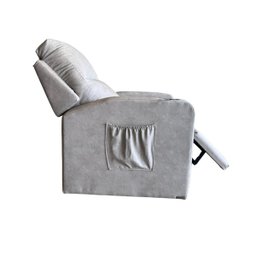 Poltrona Papai com Porta Copo Reclinável Massageador Courino:cinza - 6