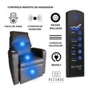 Ver imagem 4 de Poltrona Papai com Porta Copo Reclinável Massageador Courino:cinza