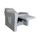 Ver imagem 2 de Poltrona Papai com Porta Copo Reclinável Massageador Courino:cinza