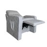 Poltrona Papai com Porta Copo Reclinável Massageador Courino:cinza - 2