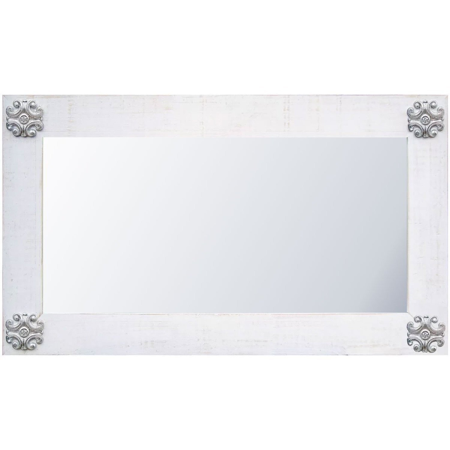 Espelho e Moldura Rústica Provençal Apliques nos Cantos 72cm x 172cm Decore Ponto - 4
