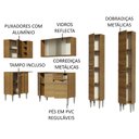 Ver imagem 4 de Cozinha Completa de Canto Madesa Emilly Self com Balcão, Armário Vidro e Paneleiro Rustic Cor:Rustic