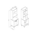 Ver imagem 6 de Paneleiro de Cozinha Torino com 3 Portas em MDP 63cm Marrom Movelbento