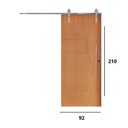 Ver imagem 3 de Porta Correr 12 Trilho Soft Aparente Puxador Tubo 60cm 92cm x 210cm Esquerdo Belíssima Rodam Branco