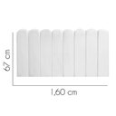 Ver imagem 2 de Painel Estofado Luxo Nuvem Alanis 160cm Queen Size para Cama Box Corino Branco - Gat Magazine