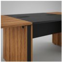 Ver imagem 7 de Mesa de Reunião Diretoria - 2,40x1,20m - Workstart - Nogal Sevilha/Preto - 22012