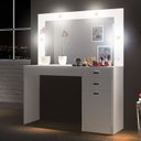 Ver imagem 6 de Penteadeira Camarim 1 Porta 3 Gavetas com 4 Lâmpadas LED Joinville 